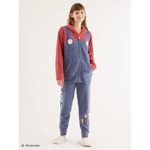 NWT Gelato Pique SUPER MARIO Lady Mario Parka & Long Pants Pajama Set Sz M Cozy